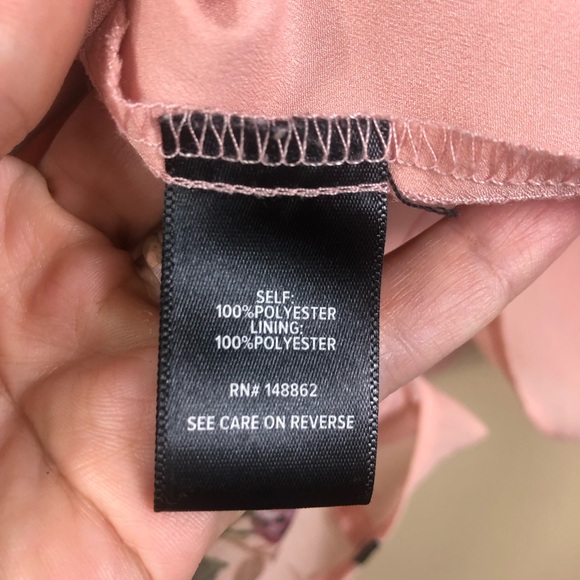 Torrid peach floral chiffon ruffle trim tank top. - Picture 11 of 11